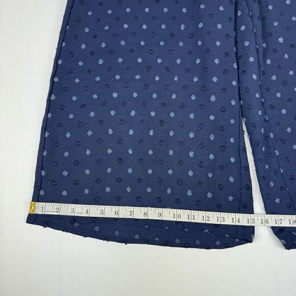 ROYLAMP Blue 2 Piece Outfit Size Large Crop Basic Top Cropped Wide Leg - Picture 7 of 15